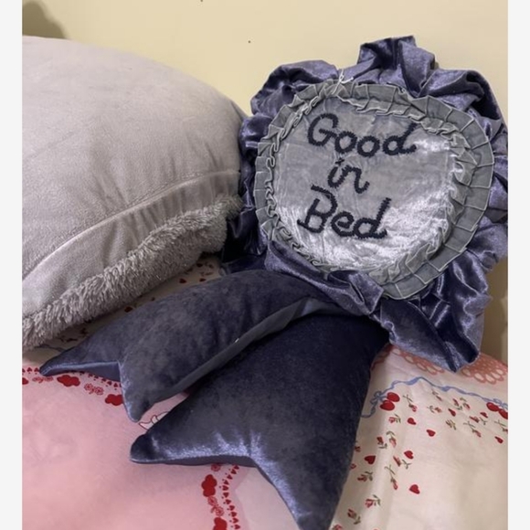Urban Outfitters Other - Decorative Pillow with Embroidered Text Urban Outfitters Funny Trophy Velvet
